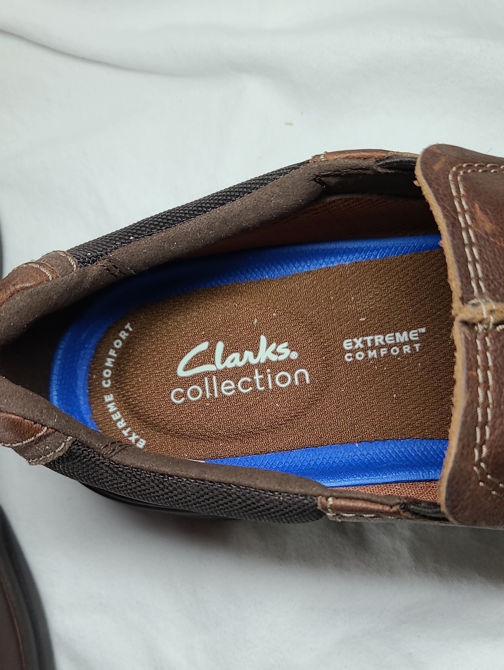 Clarks Extreme Comfort Bradley Free, Tan Slip on Size 10-1/2W Slip-On Loafer - Picture 7 of 16